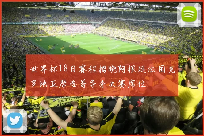 世界杯18日赛程揭晓阿根廷法国克罗地亚摩洛哥争夺决赛席位